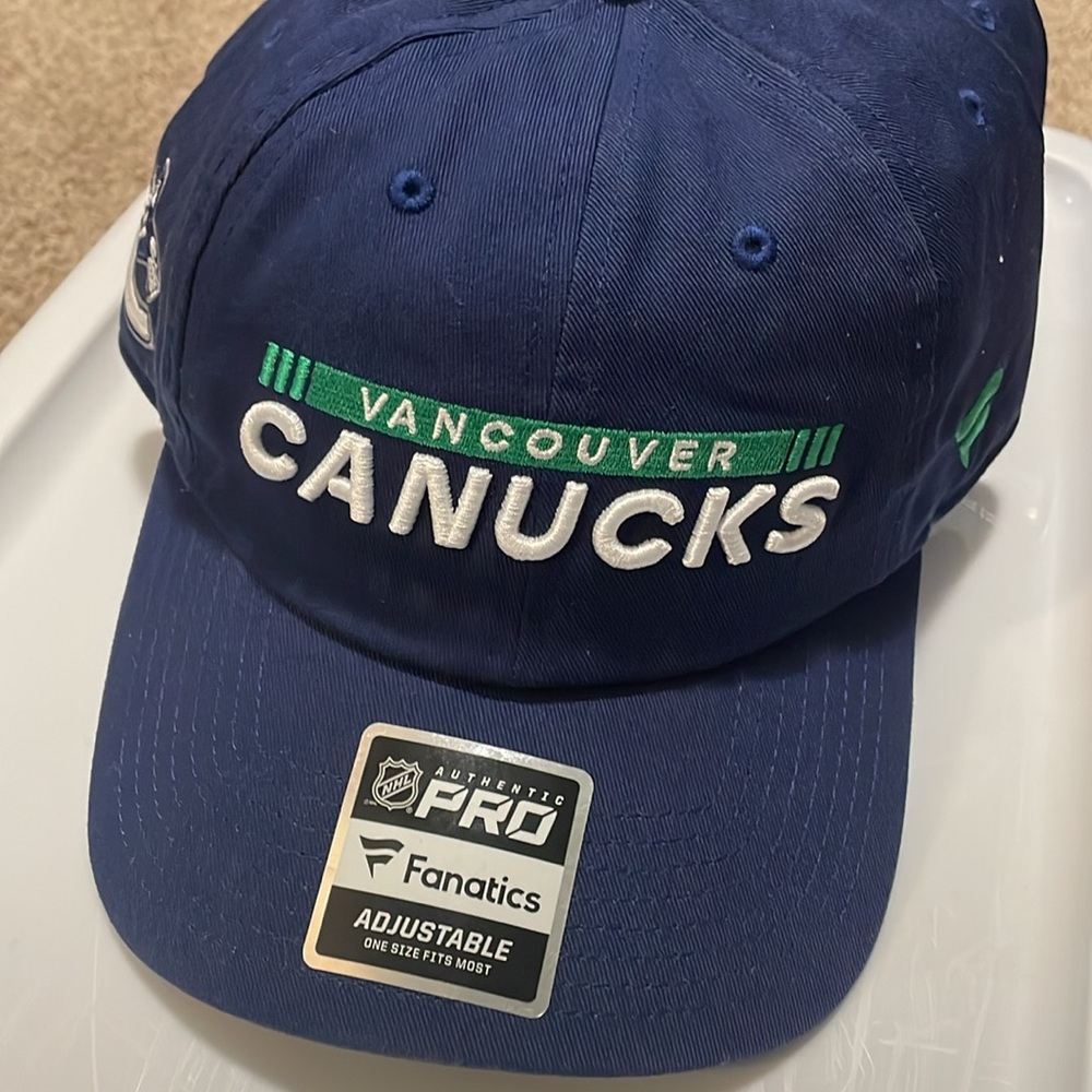 Vancouver Canucks Fanatics Authentic Pro Rink Unstructured Adjustable Cap